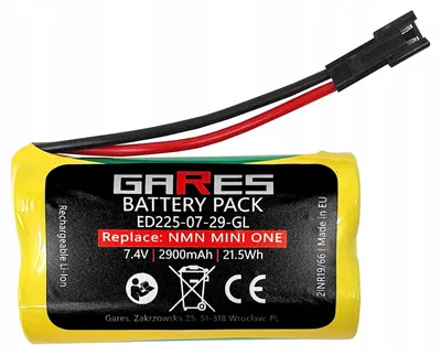 Obrázek produktu pro Gares Akumulátor pro rádia NUMAN MINI ONE | 7.4V 2,9Ah | Náhradní baterie | Vysoká kvalita Gares®