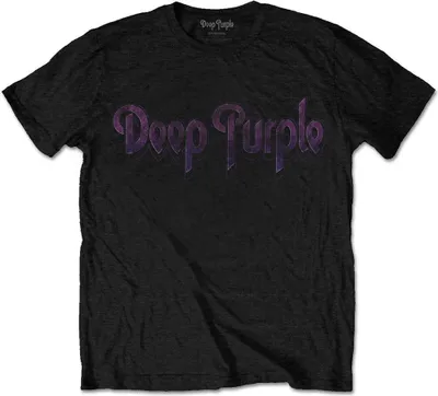 Immagine prodotto di Deep Purple - Maglietta Logo per uomo/donna Unisex RO2399 (XL) (Nero)