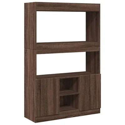 Obrázek produktu pro vidaXL Highboard hnědý dubový vzhled 92x33x140 cm materiál na bázi dřeva