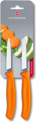 Image de Lot De 2 Couteaux Office 8 Cm Orange - Swissclassic - Victorinox