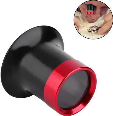 Produktbild von Uhrmacher-Reparaturwerkzeug, Metalllupe, Reparaturlupe aus Aluminiumlegierung, Vergrößerungsglas für Uhrmacher (5x / 10x)