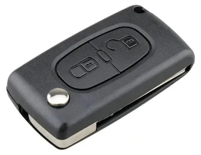 Produktbild von Techstar®-Autoschlüsselgehäuse, kompatibel mit Peugeot, Citroën, 207, 307, 407, C2, C3, C4, C5, C6, C8, mit 2 Tasten, VA2