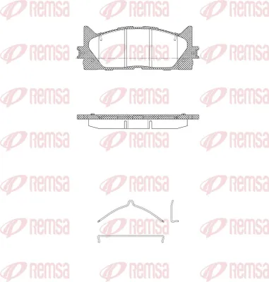Produktbild von REMSA Bremsbeläge Satz Vorne Bremsklötze für TOYOTA Camry Limousine (V3) 1233.00