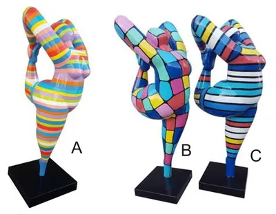Produktbild von Abstrakte Designer Figur XXL Statuen Garten Wohnzimmer Kunst Skulptur Farbige