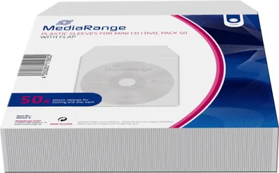Image de MediaRange Pochettes plastiques Mini CD-R et Mini DVD-R,50pcs