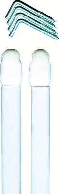 Image de Tringles Vitrage Plates Extensibles Blanches 80 à 110 Cm Sachet De 2 - Ardec