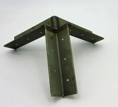 Produktbild von Dreiarmiger Winkel Edeltahl 50x50x200mm verstärkt 5mm Schwerlast Bauwinkel