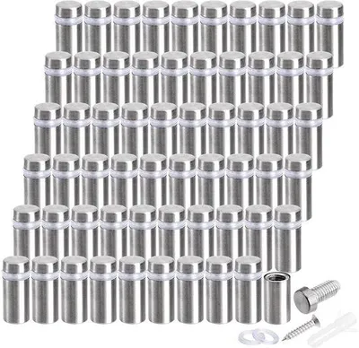 Zdjęcie produktu dla Dystansówka ze stali nierdzewnej 12 x 25 mm do tablic reklamowych, biura, akrylu
