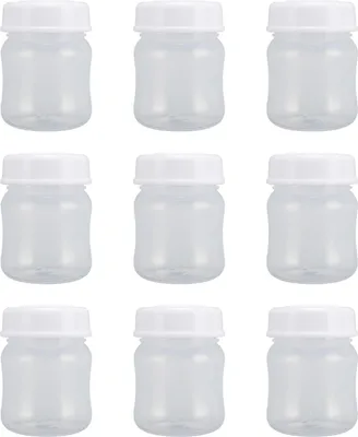 Zdjęcie produktu dla 9 sztuk 90 ml butelka do zbierania mleka z szeroką szyjką, pojemnik wielokrotnego użytku ze smaczną pokrywką do karmienia piersią