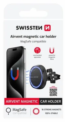 Zdjęcie produktu dla Uchwyt Samochodowy Magnetyczny Swissten Magsafe Do Kratki