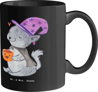Produktbild von Mr. & Mrs. Panda Tasse Kundensupport Magie - Schwarz - Geschenk, Kaffeebecher, bedruckt, Hilfsbereitschaft, Alltagshilfen, Teetasse, Kommunikationsfähigkeit, Kaffeetasse