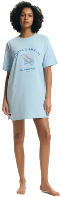 Imagen del producto de Camisón para mujer Henderson, algodón, diseño clásico, color azul, cómodo, talla S