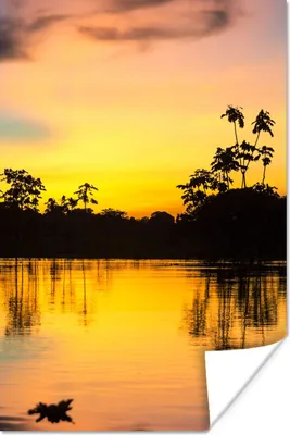 Produktbild von MuchoWow® Poster Wasser - Natur - Sommer - Himmel 120x180 cm - Kunstposter