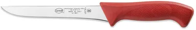 Ausbeinmesser, gebogene Klinge 18 cm, rostfreier Stahl, rot