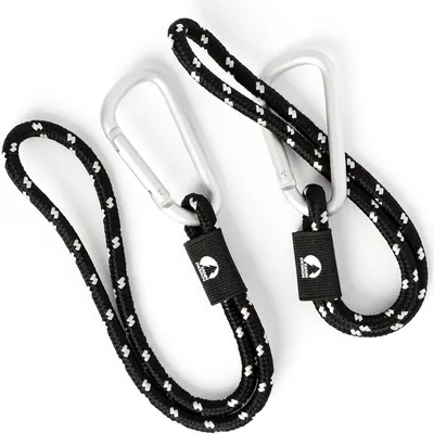 Produktbild von 2er Set Kinderwagen Haken Karabinerhaken für Wickeltasche Wickelrucksack Schwarz