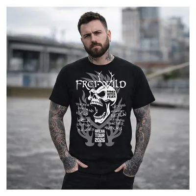 Productafbeelding van Frei.Wild - "Immer unter Feuer" - Tourshirt (grijs/wit), AI-gegenereerde afbeelding