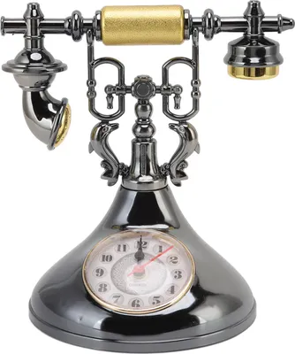Zdjęcie produktu dla Retro budzik w stylu telefonicznym – wyjątkowy, elegancki i dokładny zegar nocny, idealny jako dekoracja do domu, kawiarni lub biura – YF020 1