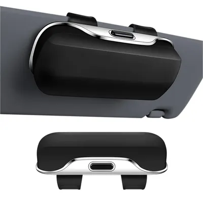 Produktbild von Brillenhalter für Auto Sonnenblende, Auto Brillenaufbewahrungsbox, Schwarz