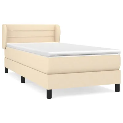 Produktbild von vidaXL Boxspringbett mit Matratze Creme 100x200 cm Stoff
