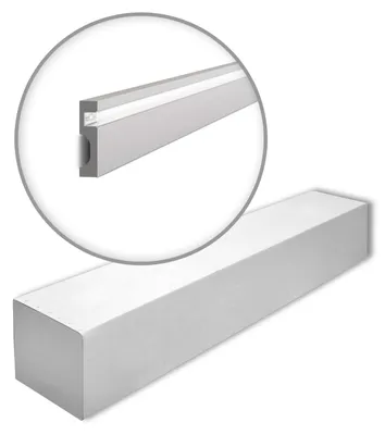 Immagine prodotto di NMC IL11-box WALLSTYL Noel Marquet 1 cartone con 13 listelli decorativi Modanatura per pavimenti Illuminazione indiretta stile moderno colore grigio | 26 m