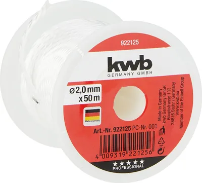 Productafbeelding van kwb 922125 Metselkoord, 2 mm, wit, 50 meter (922125)