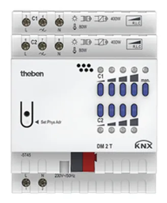 Produktbild von Theben KNX Universal Dimmaktor 2f DM 2 T