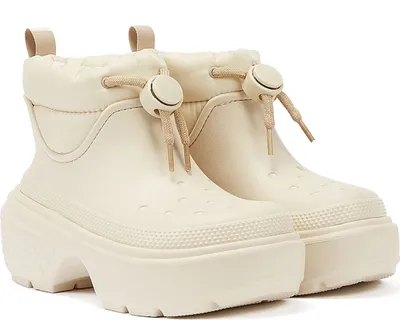 Zdjęcie produktu dla Buty damskie Crocs Stomp Puff Boot Stucco Off White