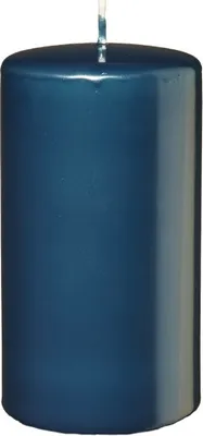 Produktbild von 4er Set Oster, Frühling, Stumpenkerzen Blau Petrol 8 x 5 cm