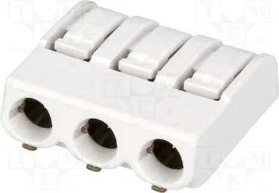 Zdjęcie produktu dla 1 x złączka: złącze 6 mm, 2061, sposób połączenia: 3 ÷ 1, przewód: 0,5 ÷ 1,5 mm², 2061-603/998-404, złącze