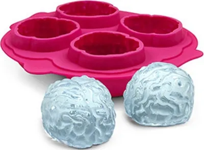 Produktbild von GKA Silikonform Gehirn Silikon Muffinform Seifenform Eiswürfelform  Backform Kuchenform rund