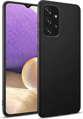 Produktbild von Silikónové puzdro pre Samsung Galaxy A32 5G Protective Cover Matt Black Backcover Puzdro na mobilný telefón