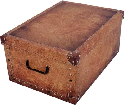 Produktbild von Aufbewahrungsbox - Braun - Schwarz - Papier - 37 x 51 cm - mit Griffen
