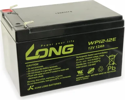 Produktbild von KUNG LONG Blei-Akkumulator WP12-12E, 12 V-/12 Ah, zyklenfest