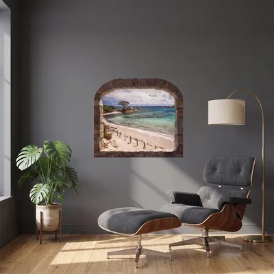 Zdjęcie produktu dla Naklejka „Korsyka” w stylu trompe l'oeil, 3 szt., 45 x 50 cm
