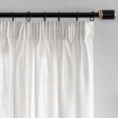 Imagen del producto de Ibenzoa® Juego de 2 cortinas, 260x140 cm, color beige claro, aspecto de lino, semitransparentes y permiten el paso de la luz, con cinta para pliegues, mezcla de poliéster – ideales para salones y habitaciones infantiles