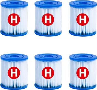 Produktbild von INTEX, Filterkartusche, für Easy-Set-Pool Typ H, 6er Set, DACRON, Höhe 10 cm, Außen Ø 9 cm, Innen Ø 3,3 cm