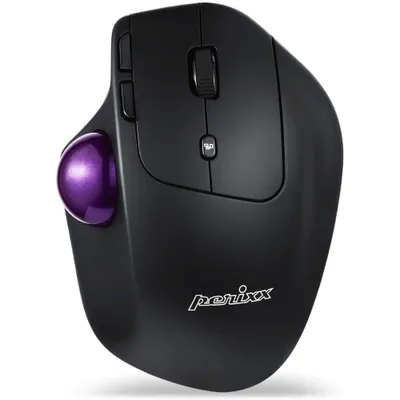 Produktbild von Perixx PERIMICE-720, Bluetooth, ergonomische Trackball Maus, schnurlos, schwarz