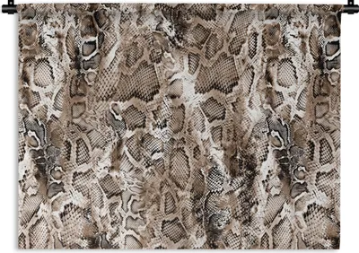 Produktbild von MuchoWow® Wandteppich Wandbehang Tiermuster - Schlange - Schuppen - Braun 150x112 cm Tapisserie Dekoration Wandtuch - Wanddecke - Wandteppiche