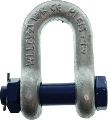 Produktbild von Gerade hochfeste Schäkel mit Bolzen, Mutter und Splint, feuerverzinkt - 1 3/4"