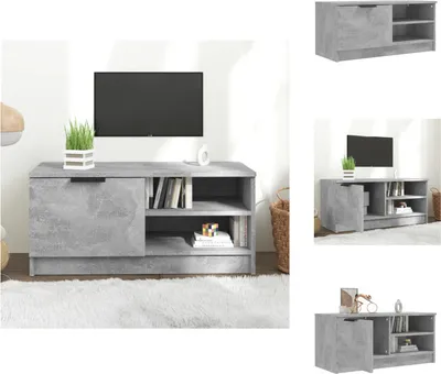 Immagine prodotto di mobile TV vidaXL grigio cemento 80x35x36,5 cm materiale a base di legno - Mobili TV