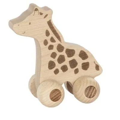 Immagine prodotto di Goki Giraffa educativa in legno con ruote