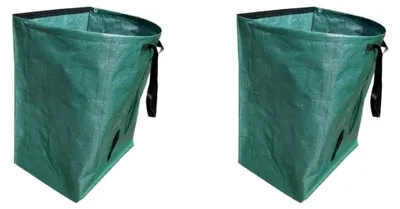 Produktbild von Faltbare Gartenabfallbeutel, Laubkorb für Pflanzenreste, 2 Stück