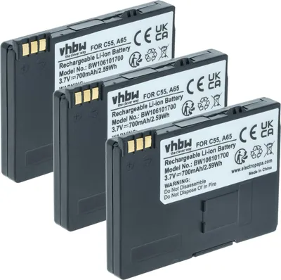 Produktbild von vhbw 3x Akku kompatibel mit Siemens Gigaset SL2, SL2 Professional, S440, SL100, SL150, S445, SL1 schnurlos Festnetz Telefon (700 mAh, 3,7 V, Li-Ion)
