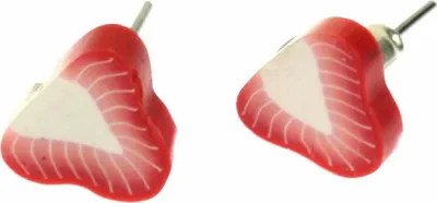 Produktbild von Erdbeere Ohrstecker Miniblings Stecker Ohrringe Erdbeer Beere Frucht rot weiß