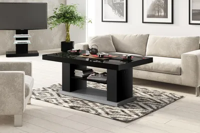 Produktbild von Design Couchtisch HN-777 höhenverstellbar ausziehbar Tisch Esstisch