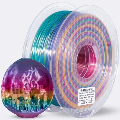 Obrázok produktu pre Filament Silk Gradient PLA – filament pre 3D tlačiarne – 1,75 mm – cievka 1 kg – hodvábny lesk – vákuovo balené – bez bubliniek – fialová