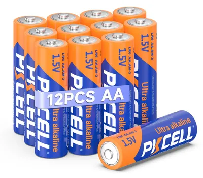 Obrázok produktu pre Batérie PKCELL AA LR06, 1,5 V, vysoko výkonné jednorazové batérie, balenie 12 kusov, typ AA