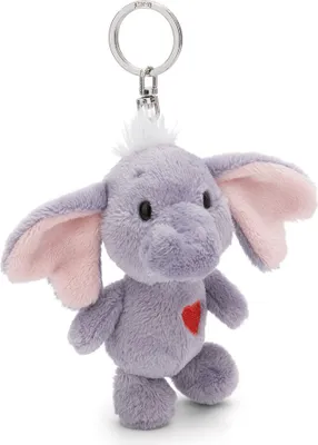 Immagine prodotto di NICI 61480 Portachiavi elefante peluche Love grigio scuro con cuore 10cm VERDE