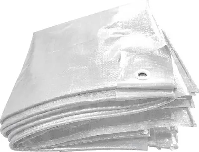Image de Bâche en tissu PE 90 g/m², blanche, dimensions 3 x 4 m