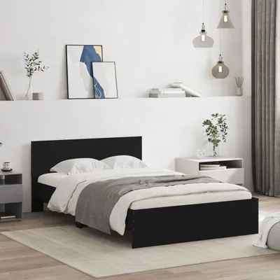 Obrázek produktu pro Maison Exclusive - Rám postele s čelem černý 120 x 190 cm